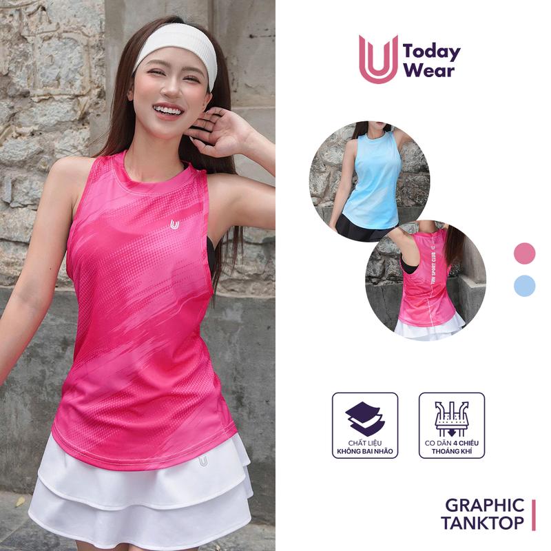 Graphic Tanktop - Áo thể thao ba lỗ nữ Today U Wear khoác ngoài tập gym dáng rộng mặc thoải mái Sport