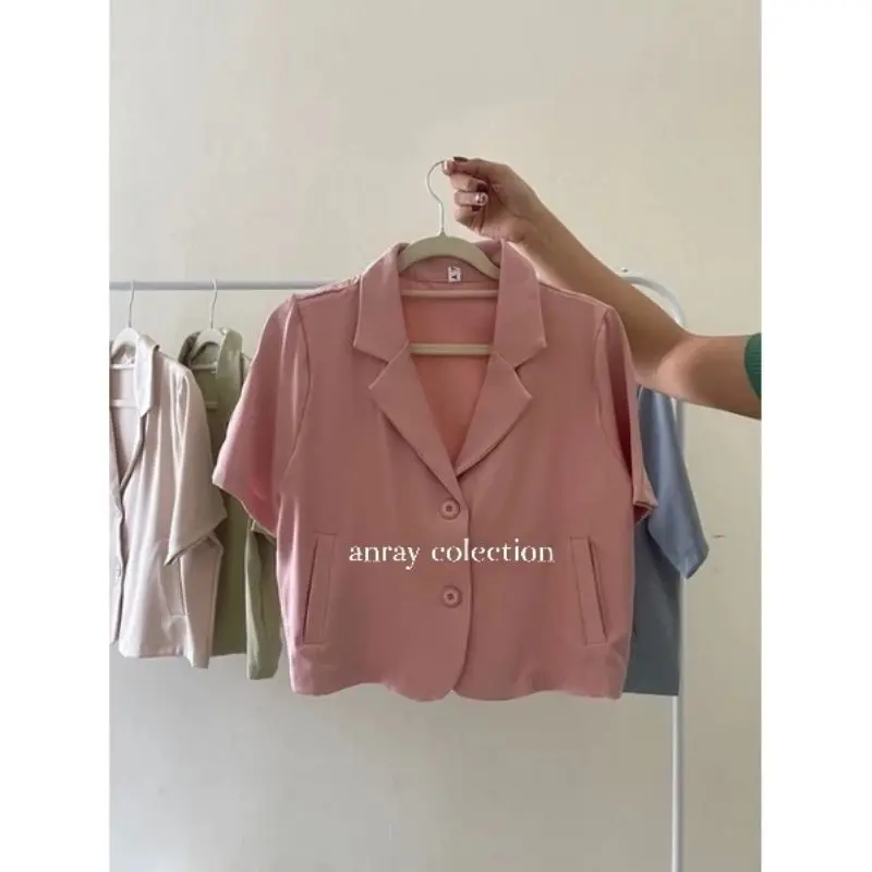 BLAZER PENDEK KOREA ALMARA SERIES atasan/rompi wanita terbaru 2024 bahan shakila premium ALMARA BLAZER best seller 5