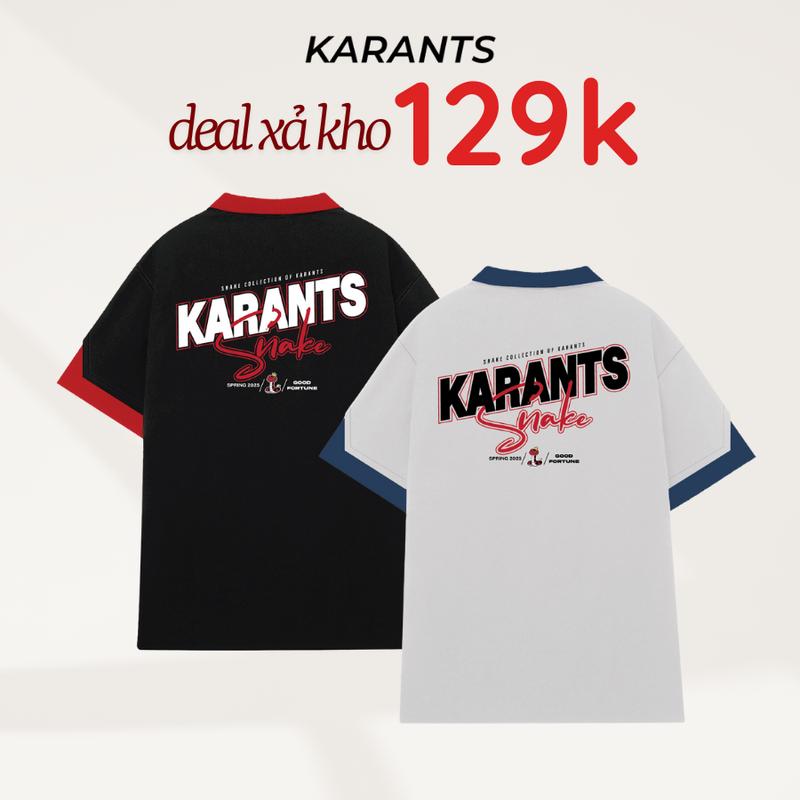 [Xả Kho] Áo Polo Cổ V Karants Form Oversize Local Brand Streetwear Hot Trend - KR181