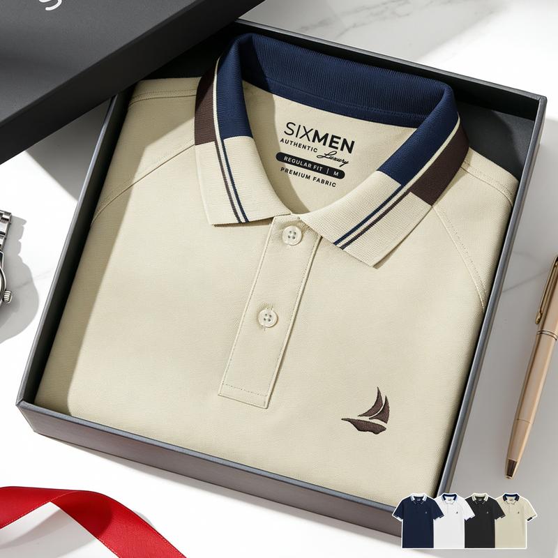  Áo Polo Nam SIXMEN Polo Marin Cổ Bẻ Tay Ngắn Vải Cá Sấu FeelMax Premium Cao Cấp Co Giãn Thoáng Mát 