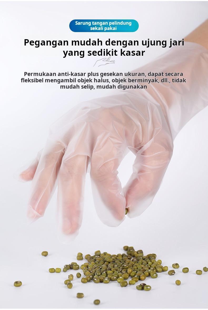 Sarung tangan sekali pakai transparan TPE yang menebal untuk dapur, memanggang, makanan, katering, salon kecantikan, sarung tangan pembersih dan sanitasi Sarung tangan sekali pakai transparan TPE yang menebal untuk dapur, memanggang, makanan, katering, salon kecantikan, sarung tangan pembersih dan sanitasi