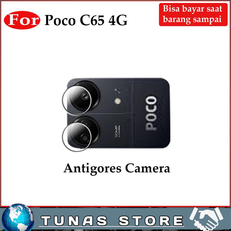 Product Introduction of Paket 4 In 1 Softcase POCO C65 4G Casing Antigores Layar anti spy GarSkin Tempered Camera 2