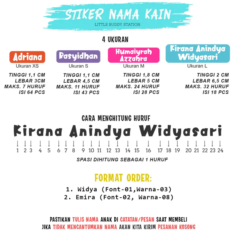 Stiker Label Nama Baju Kain Setrika Custom Anak Anti Air Sticker Sablon Baju Kain Nama Anak Santri Pondok Waterproof Tinggal Setrika Model Button 1
