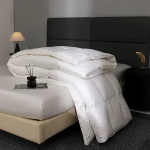 Authentic "Breathing Quilt": 95% White Goose Down, 1000 Cleanliness, Encrypted Silent Fabric - Sup King120x120 inch Cold winter Weight