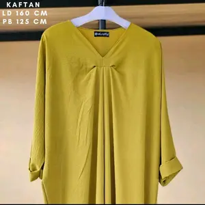 Kaftan cringkle airflow premium jumbo / Gamis Kaftan Cringkle Airflow Dress Lebaran Wanita