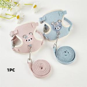 Set de arnés y correa ajustable para perro, suave y cómodo, suministros para mascotas, accesorios para perros pequeños y gatos