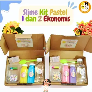 Slime Kit Pastel Ekonomis Mainan Edukasi Anak Tofu Slime by GHEduPlay PGM Squishy