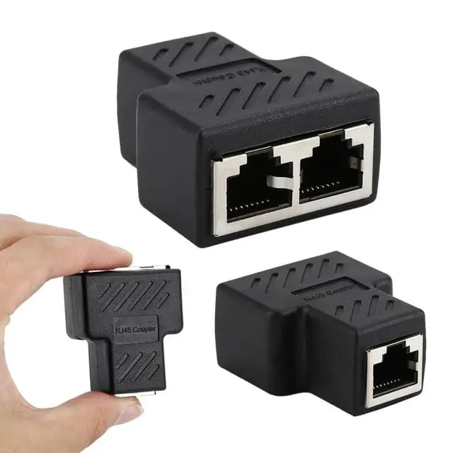 Rj45 1 to 2 Ways LAN Ethernet Network Cable Splitter Connector 0