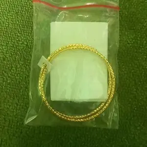 Anting emas berlapis muda asli dapat surat dari toko Earrings