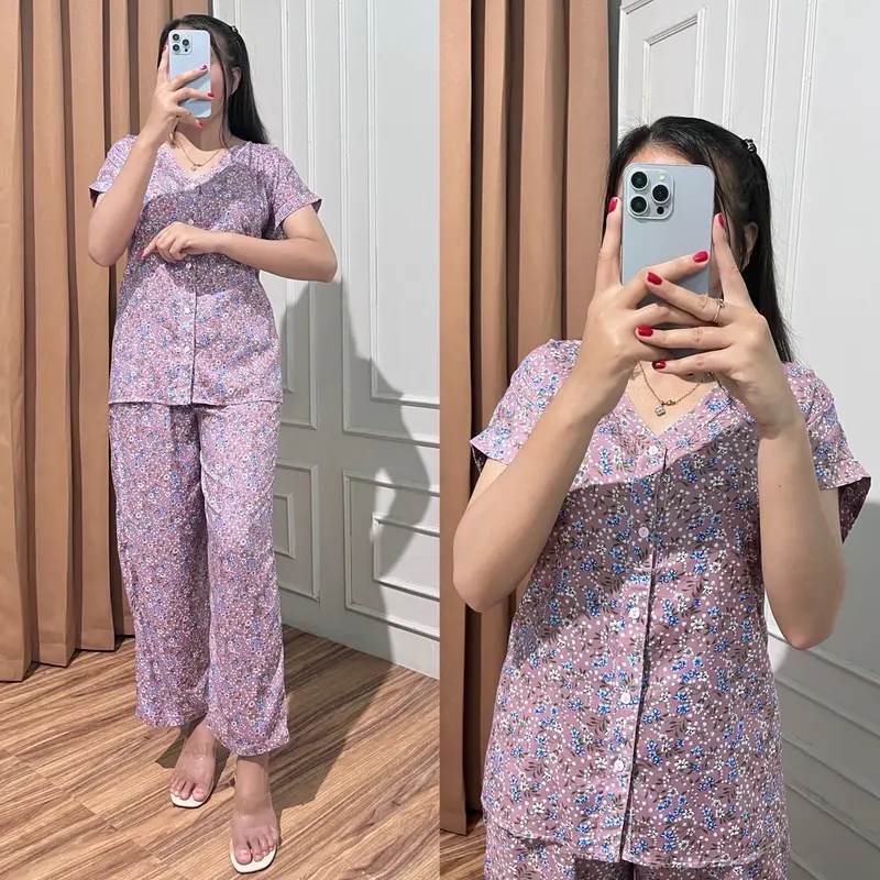 Zhafa Setelan polos one set Piyama Premium Busui Freindly 6