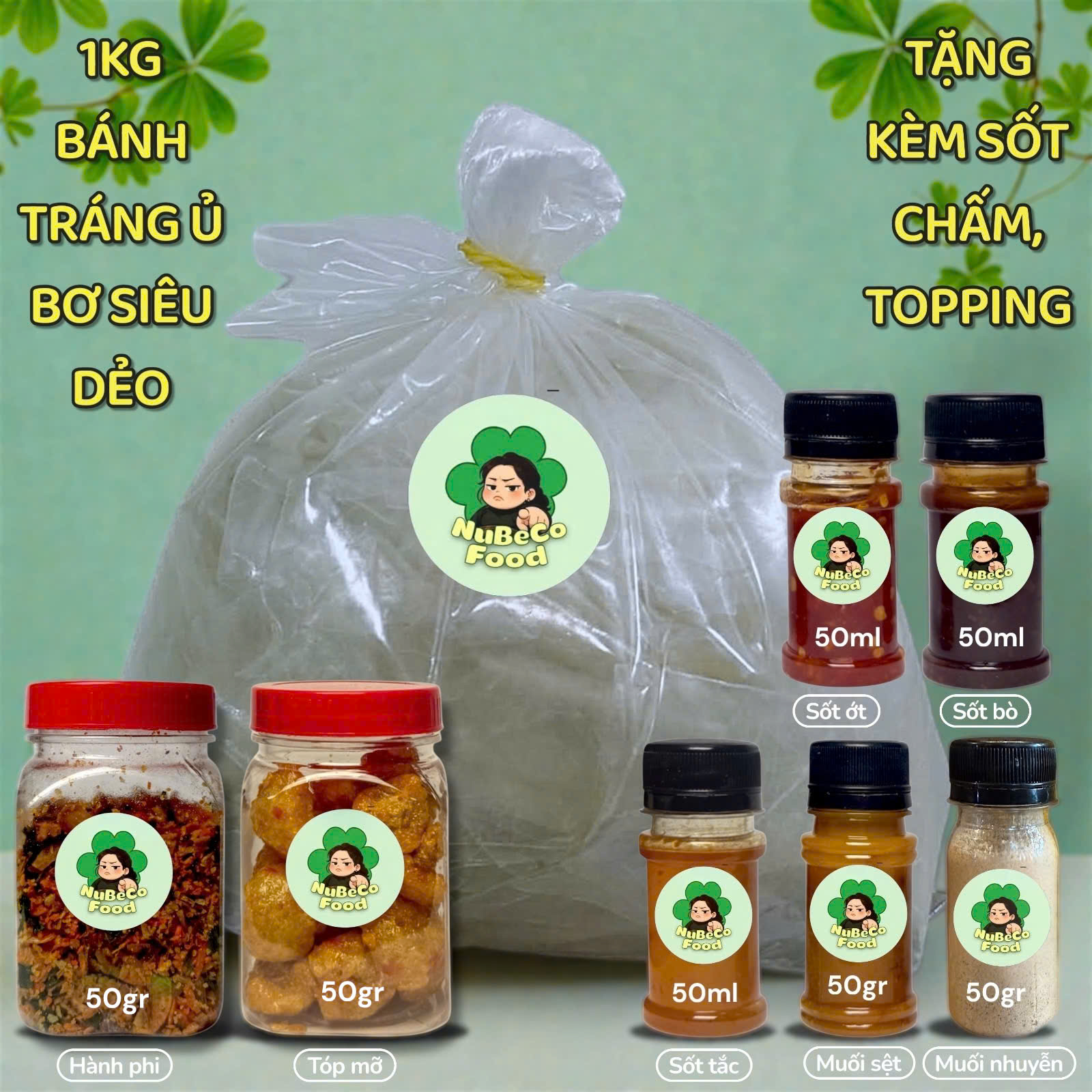 1KG BÁNH TRÁNG PHƠI SƯƠNG Ủ BƠ NUBECO FOOD