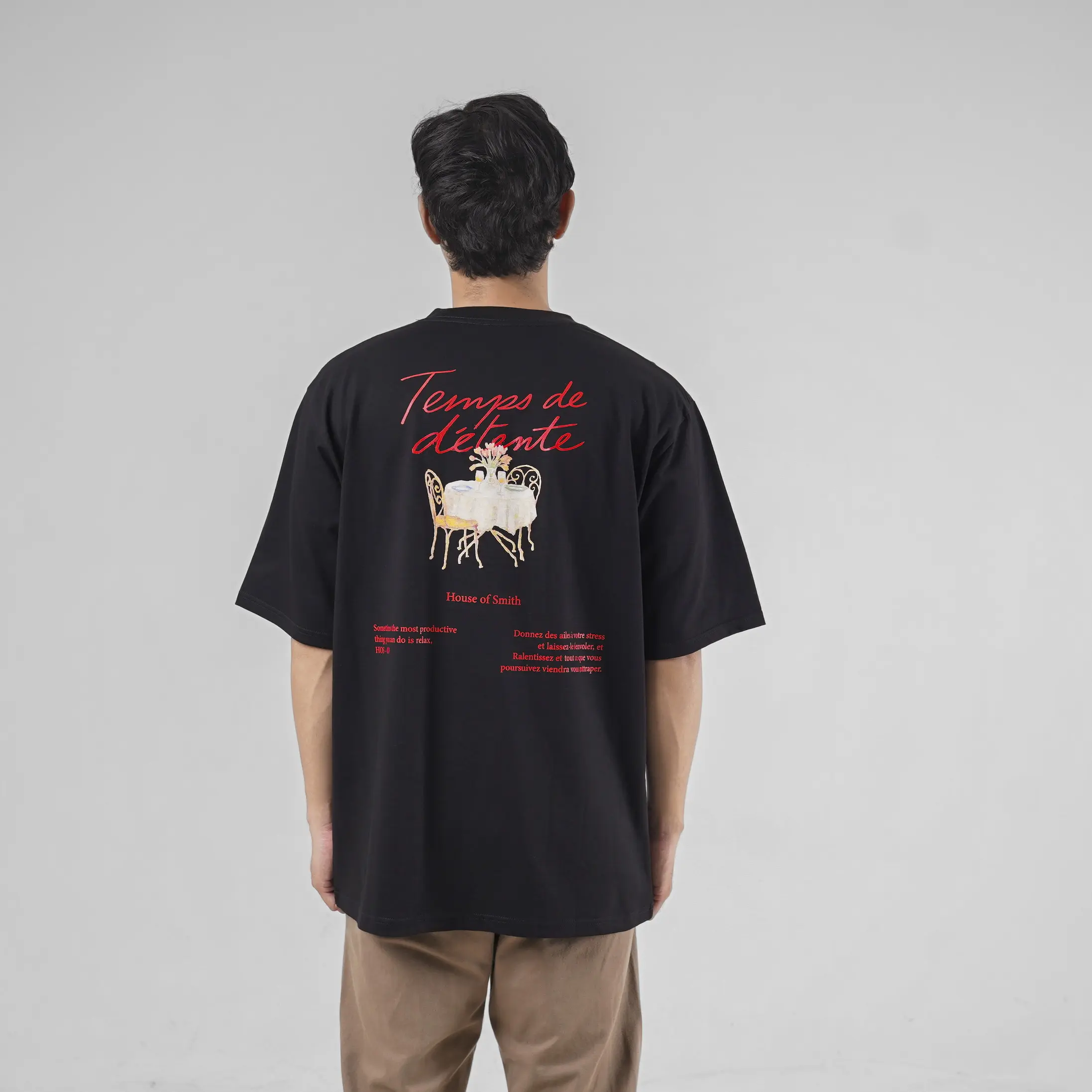 House of Smith Oversize T Shirt Temps Oversize Black Tshirt #2 - Kaos Oversize Pria