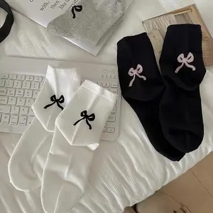 PEACHIE | KK2063 Kaos Kaki SATU PASANG Lucu Motif Pita Korean Style Socks Wanita SATU PASANG