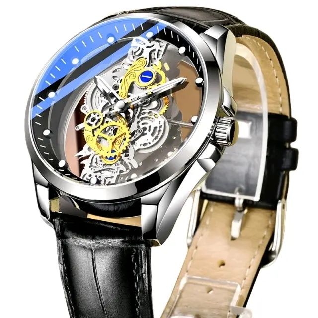 Jam Tangan Pria Futuristik Black Quartz 3