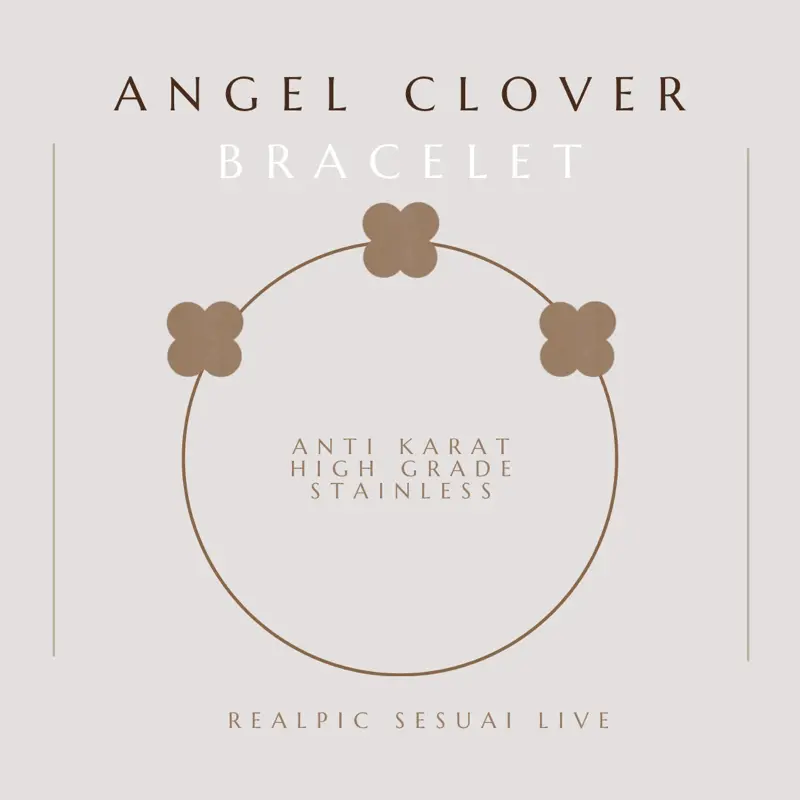 Angel Clover Bracelet In Pink & Black Anti Karat Stainless Gelang | evyjewels x crushonyou 0