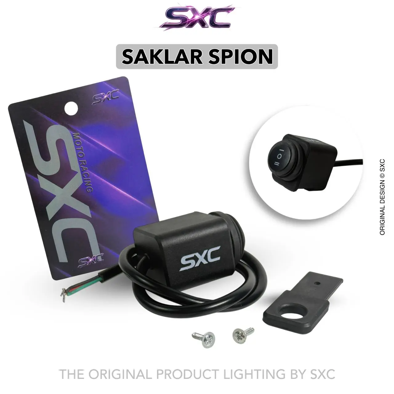 ORIGINAL SAKLAR LAMPU SPION 2 IN 1 SAKLAR 1 TOMBOL SAKLAR LAMPU BRECKET MOTOR UNIVERSAL | SWITCH ON OF LAMPU TEMBAK | SAKLAR ON OFF LAMPU