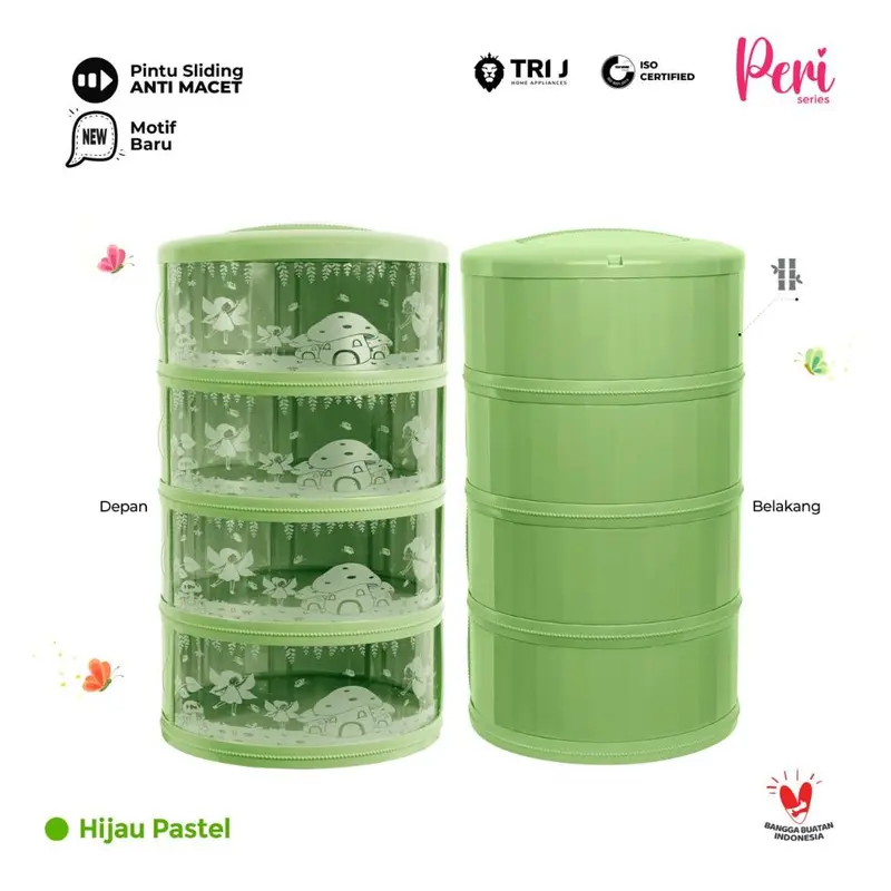 (COD) Rak 4 Susun Penyimpanan Makanan Motif Peri TRI J 0