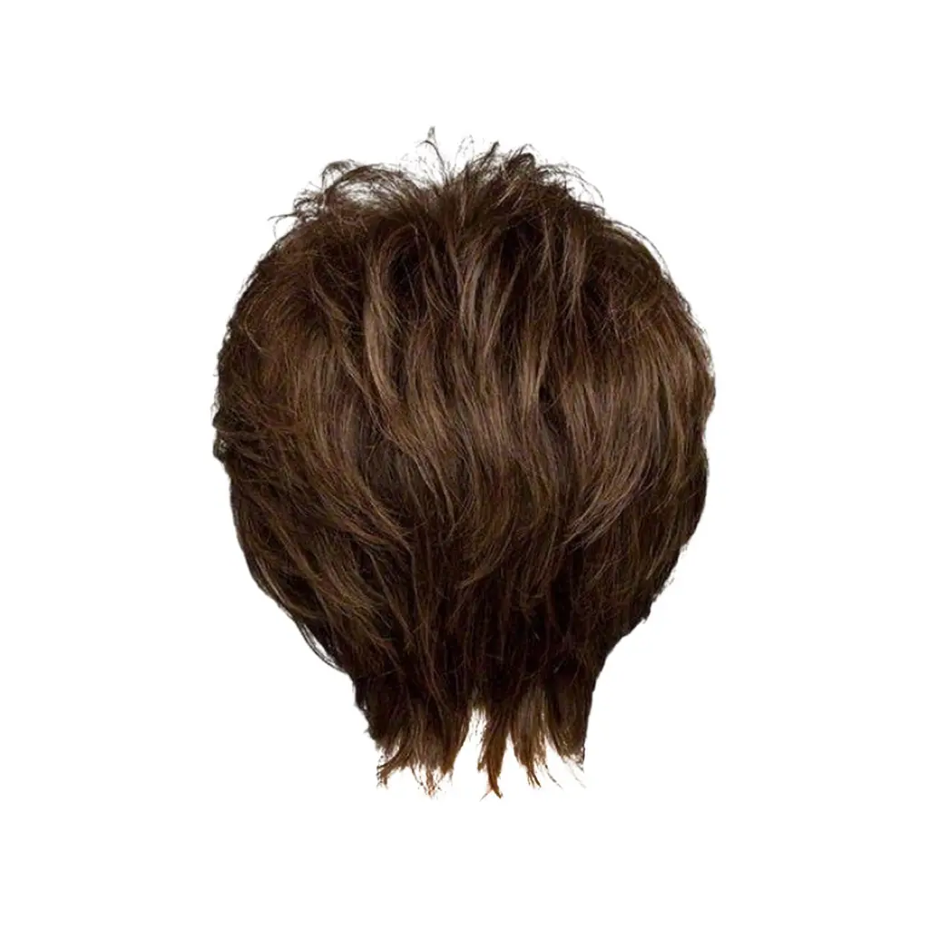 Ruitazd Retro Style Wig Women Short Curly Wig Stylish Short Curly Wig with Bangs for Women Natural Heat Resistant Synthetic Hair in Bobo Black Brown