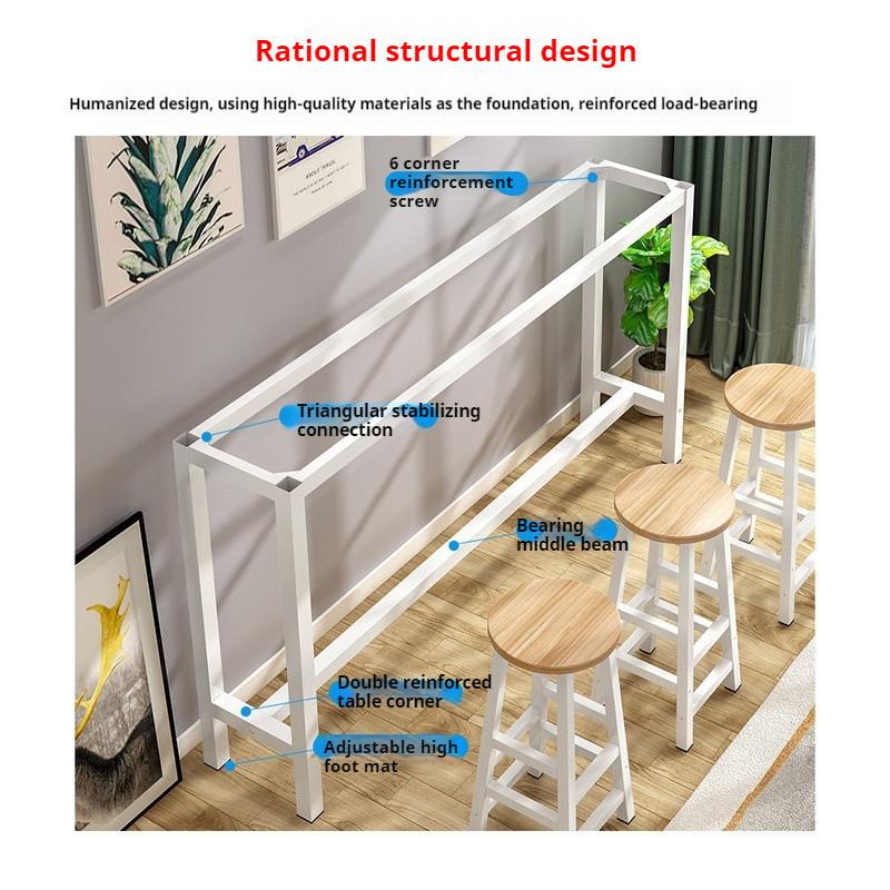 Bar Table Simple Wall Facing Narrow High Leggedbar And Chair Set Balcony Table 6