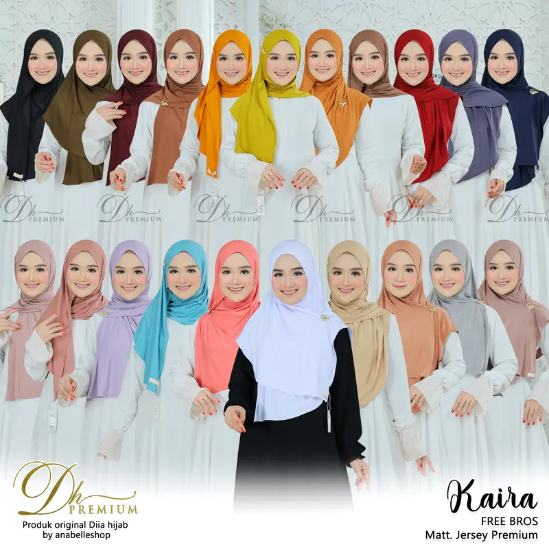 Diia Hijab -  Kerudung Daily Pashmina Bergo Kaira Hijab Instan Matt Jersy Premium Muslim 7