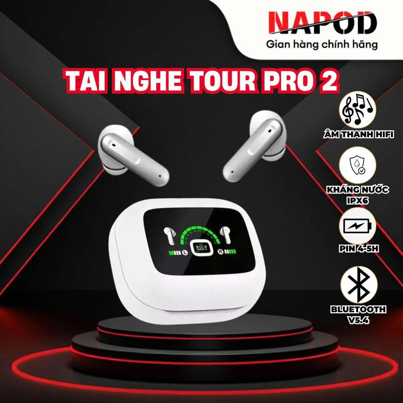  DCK - NAPOD  Tai nghe bluetooth Không Dây  In-Ear PRO2  âm thanh Bass Căng HD nghe nhạc đàm thoại 2 chiều chống ồn chủ động kháng nước IPX6 dùng được cho tất cả hệ điều hành 