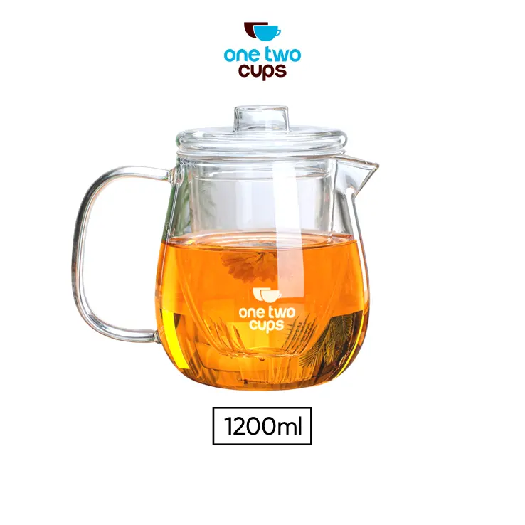 One Two Cups Teko Pitcher Glass Teapot Japanese Style Tea Infuse - CV102-1200ml