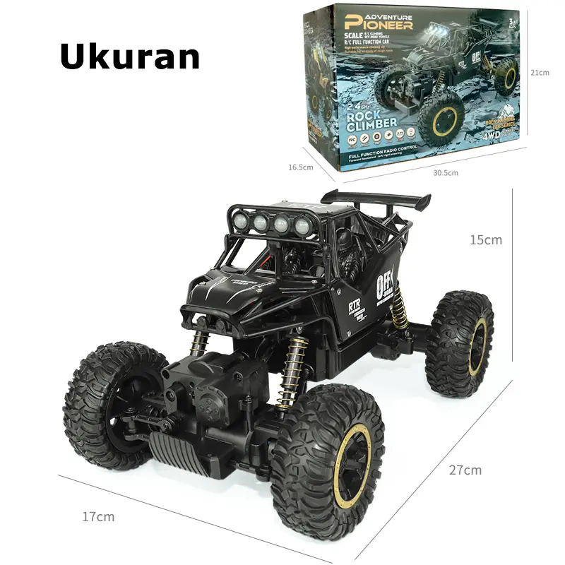 Mainan Mobil Remote Control Besar 4WD 1:16 RC Mobil Offroad Bahan Alloy 2,4GHZ Lampu Bisa ON OFF 8