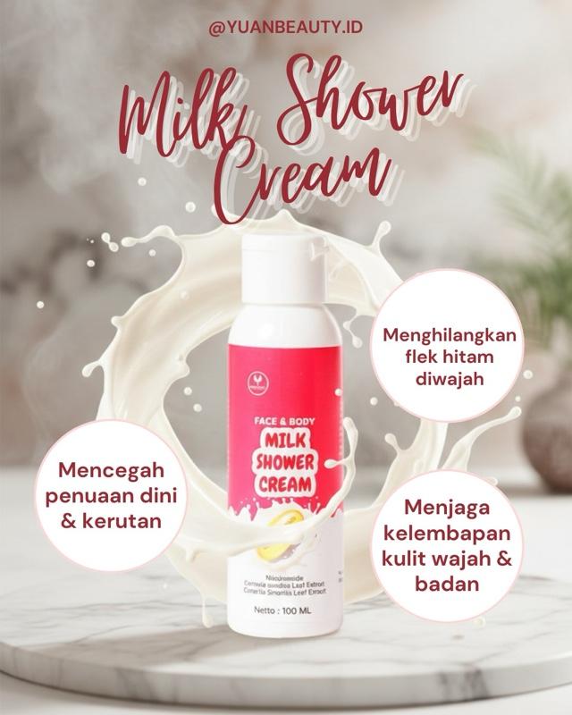 yuanbeauty paket lengkap hemat BODY TONER, MILK SHOWER CREAM , BODY SERUM WITH ARBUTIN