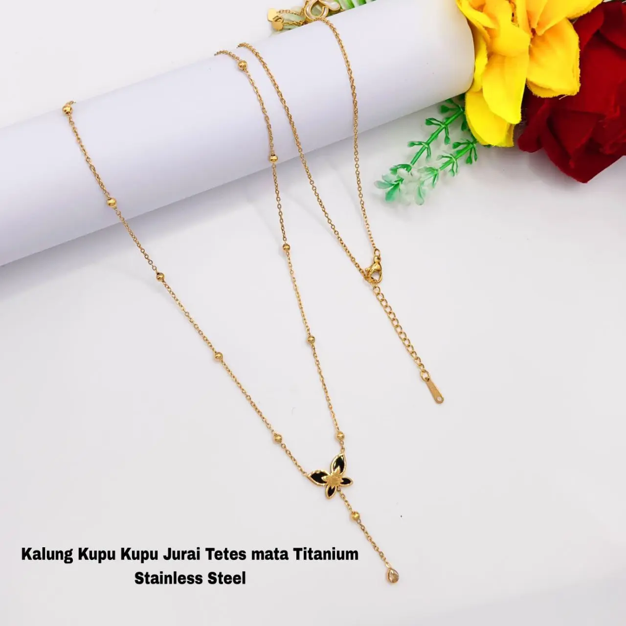 Kalung Titanium Cewek Anti Karat Model Terbaru Korean Style kalung  aesthetic Emas Hadiah Silver Wanita