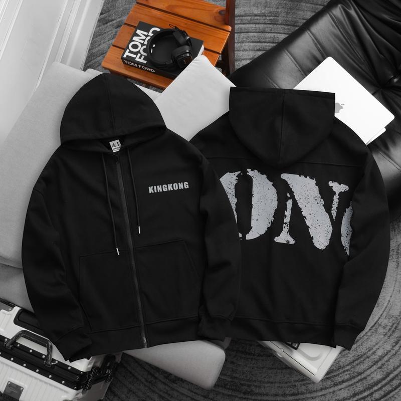  Áo Khoác Hoodie KingKong Nam Nữ Zipper Co Giãn Dày Dặn In Chữ KINGKONG Basic - Local Brand TB KINGKONG SPORT WEAR 