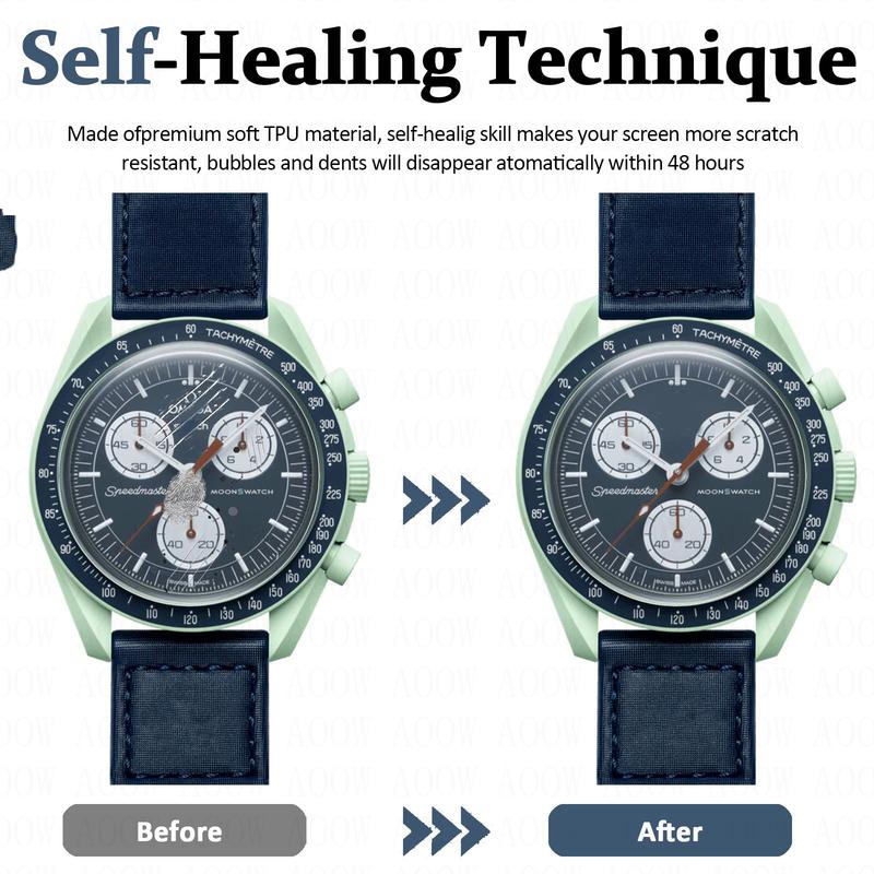 Product Introduction of 5PCS Screen Protector for Omega X Swatch MoonSwatch Planet Watch Soft Clear Full Cover TPU Hydrogel Protective Film Not Glass 1
