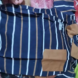 Kaos Couple Keluarga Motif Salur Berkerah