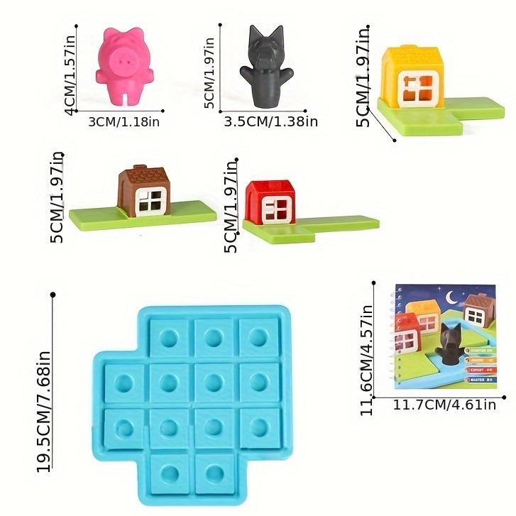 ( Local seller)Three Little Piggies Cognitive Skill-Building Puzzle Logic Game Challenge Puzzle Hide&Seek Board Game 8