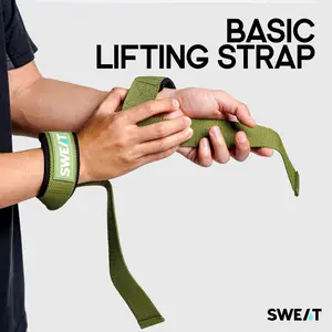 SWEAT BASIC LIFTING STRAP | WEIGHTLIFTING STRAP DUMBBELL WRIST WRAP PELINDUNG OLAHRAGA