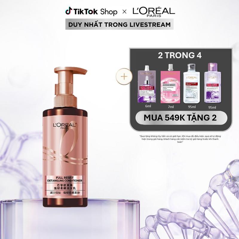 Dầu Xả Ngăn Ngừa, Giảm gãy Rụng và Giúp Tóc Chắc Khỏe L’Oreal Paris Elseve Full Resist Anti Hair Fall Conditioner 440ML_ENG VER