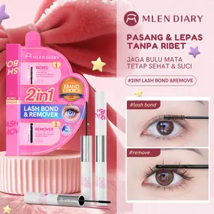 【BPOM】Mlen Diary Lash Bond & Remover Lem Maskara & Penghapus Bulu Mata Palsu Tahan Air 48 Jam Formula Lembut Tanpa Iritasi
