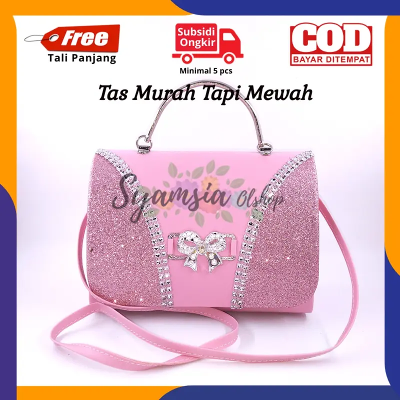 Tas Pesta Wanita Murah Mewah Elegan unik glitter Tas Tangan Pesta Wanita Terbaru Unik bisa COD 0