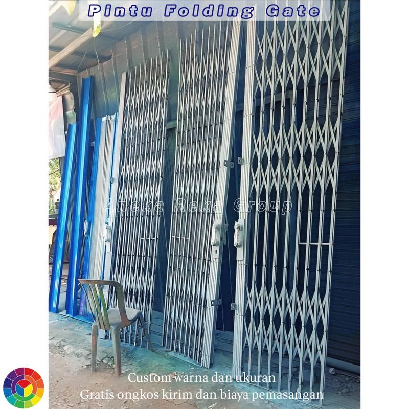 Product Introduction of Folding gate rolling door pintu pengaman ruko/kios garasi pintu harmonika custom sesuai ukuran sliding Besi pintu garasi mobil pintu gerbang 39