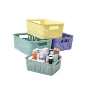 Keranjang Serbaguna Plastik Mini Aksesories Kosmetik Meja Keranjang Sabun Keranjang Mandi