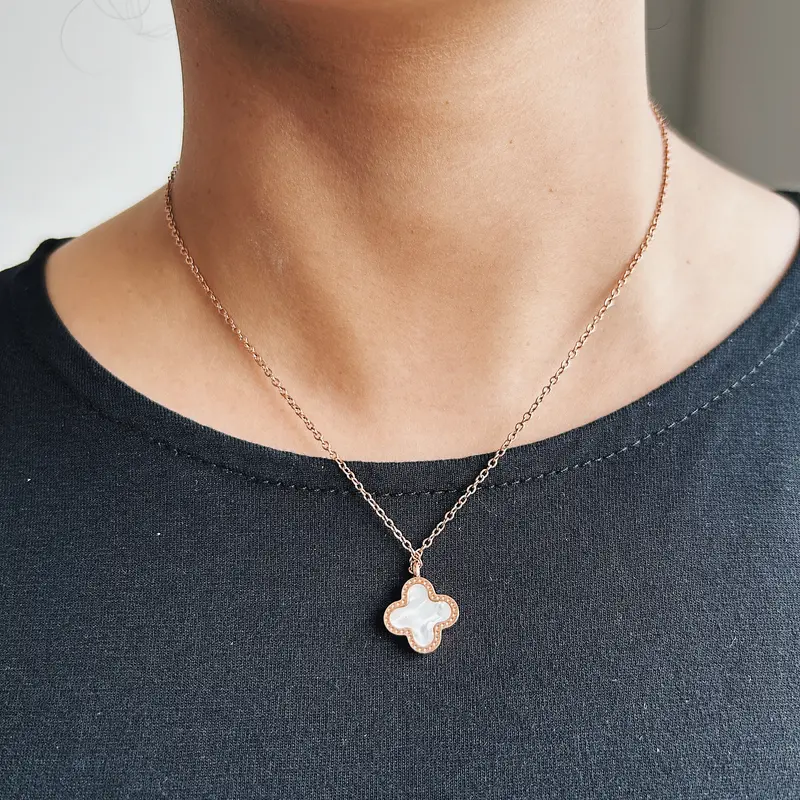 Dear Jolie Kalung Wanita Hermosa ROSE GOLD Titanium Anti Karat 2 sisi 4