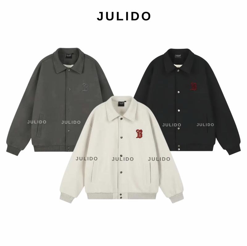 ( Deal Độc Quyền ) Áo khoác Varsity lót lông cừu JULIDO chất liệu dạ ép