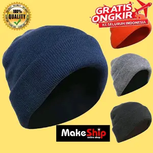 Kupluk Rajut Anak-Dewasa, Bahan Rajut Tebal & Fleksibel - Fashion Topi
