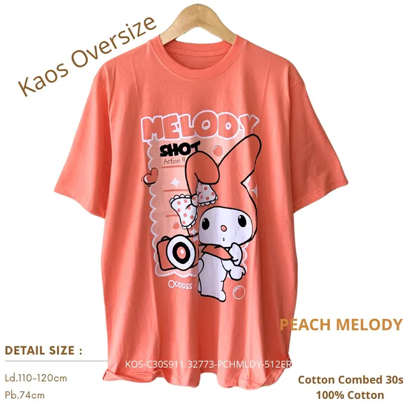 KAOS WANITA KATUN OVERSIZED KARAKTER Combed 30S TUMBLR TEE KOREA Nyaman Baju Atasan Oversize 1