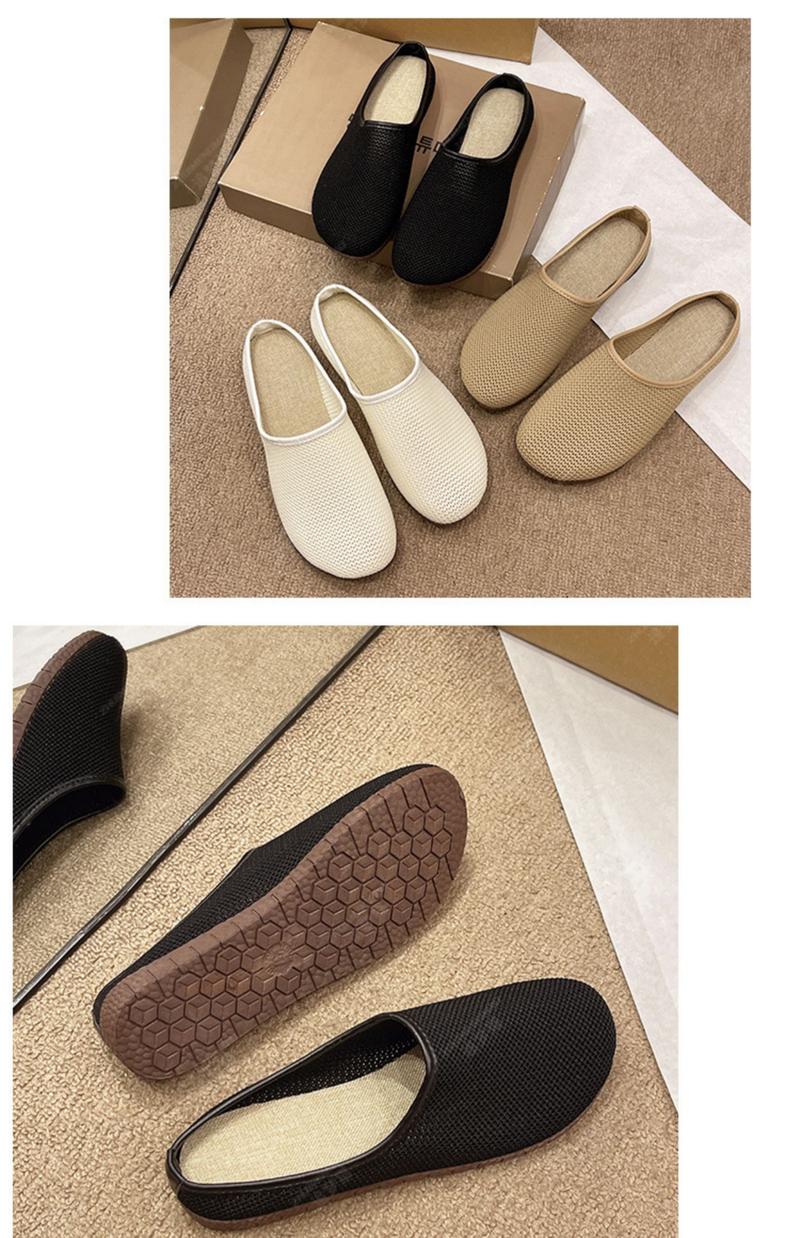 Product Introduction of 2025 New Summer Women's Closed - Toe Half Slippers. These mesh - ventilated, versatile and wearable - outdoors sandals feature an ethnic style, inspired by traditional Laobeiing cloth shoes. 8
