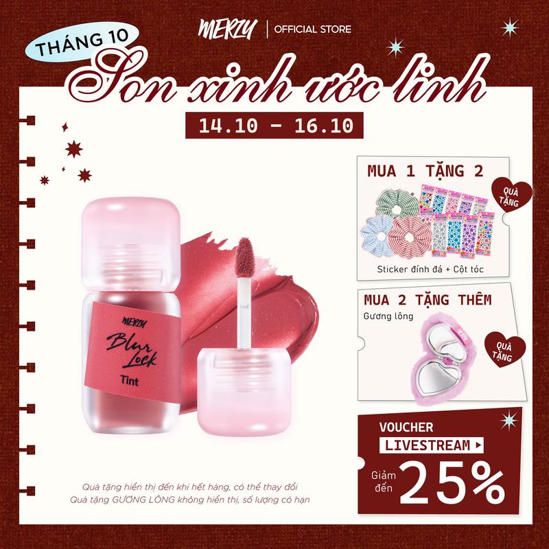 [NEW] Son Kem Lì Merzy Khóa Môi Mịn Lì Tự Nhiên Blur Lock Tint 4g | Merzy Official Merzy Vietnam