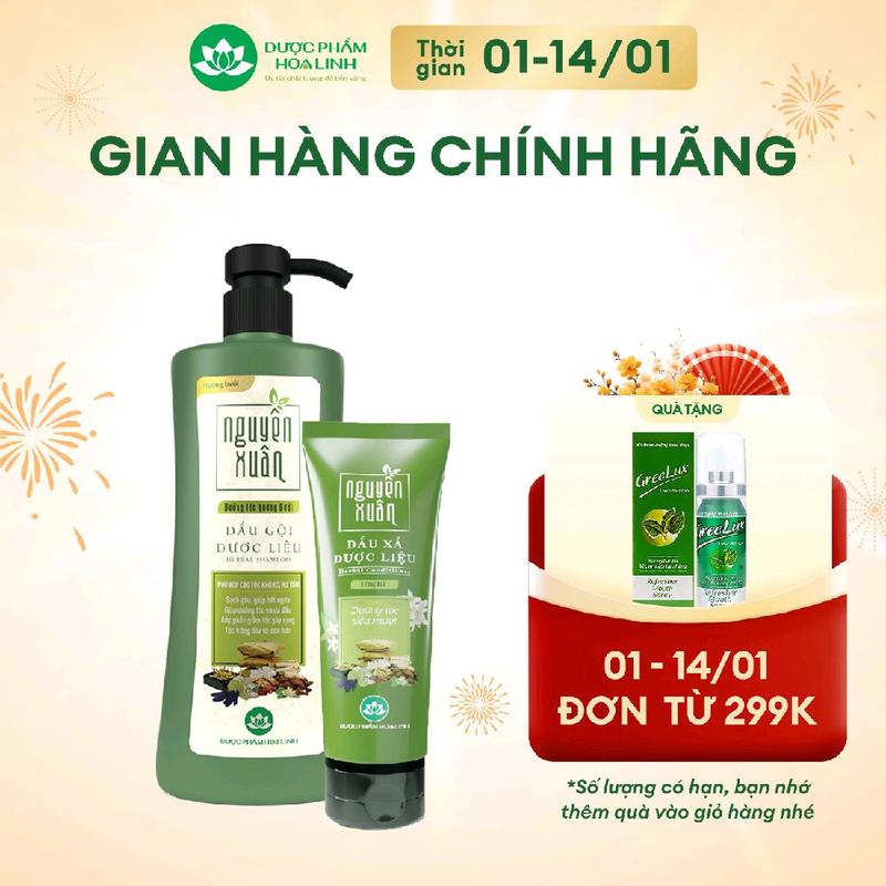  Bộ Dầu gội 470g và Dầu xả 160g Nguyên Xuân dưỡng tóc hương bưởi - Dành cho tóc khô xơ hư tổn 
