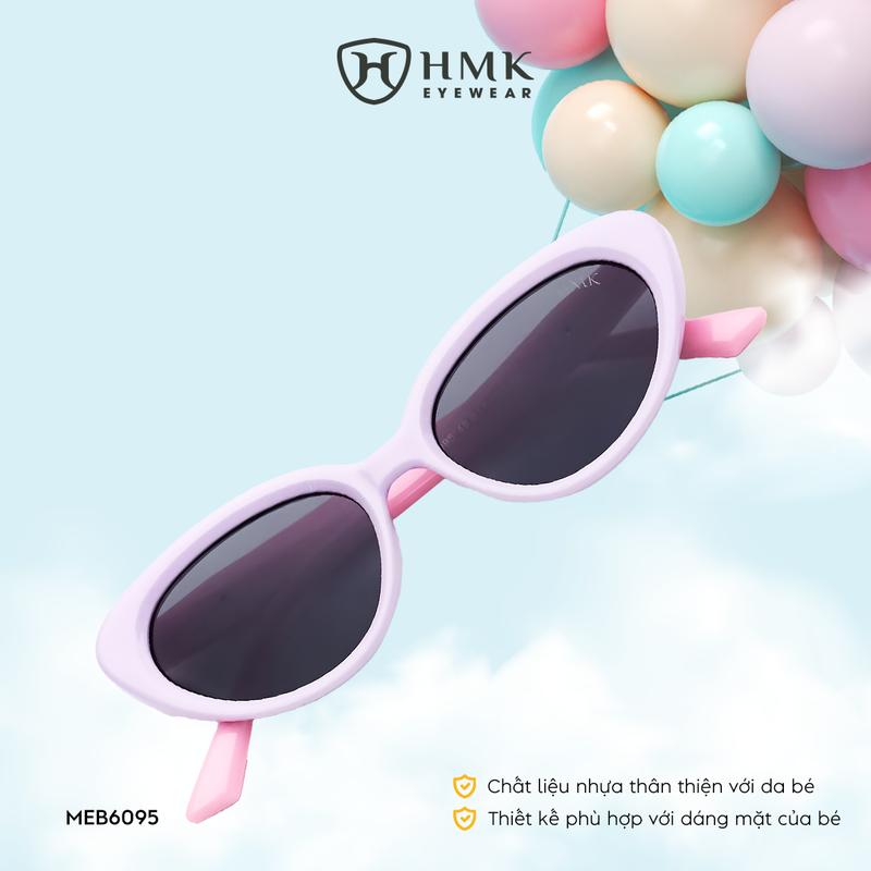 Kính Mát Trẻ Em HMK Eyewear Dáng Mắt Mèo Nhựa An Toàn Cho Bé Chống Tia UV Tròng Phân Cực Hạn Chế Chói Lóa Bảo Vệ Mắt Dễ Thương Đáng Yêu - MEB6095