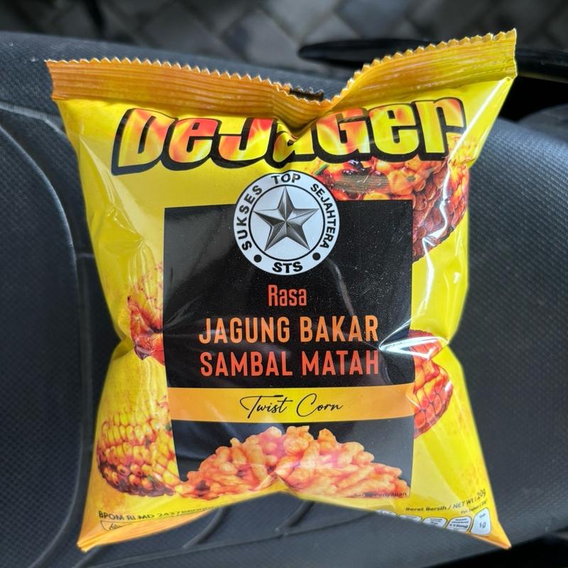 Dejager Twistcorn rasa jagung bakar sambal matah 1 pack isi 10 pcs  Snack 4