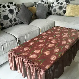 taplak meja ruang tamu taplaak meja rumbai 60cm × 110cm tinggi 20cm