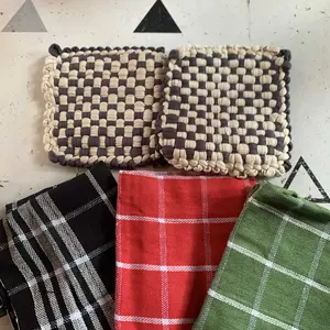 Serbet Warna Tebal 3 Pcs + 2 Cempal Anyam Anti Panas Kualitas Terbaik Paket Lengkap Cocok untuk Kebutuhan Sehari-hari Anda